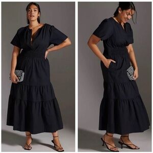 Anthropologie Black Maxi Dress